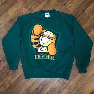 90’s Disney Tigger Crewneck Sweater Green